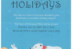 Town of Onoway Office Holiday Office Hours