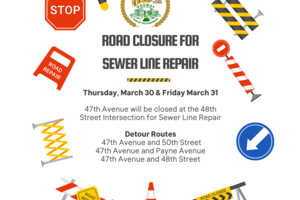 ROAD CLOSURE FOR SEWER REPAIR