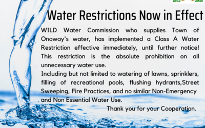 Non Essential Water Restrictions Effective Immediately until further notice